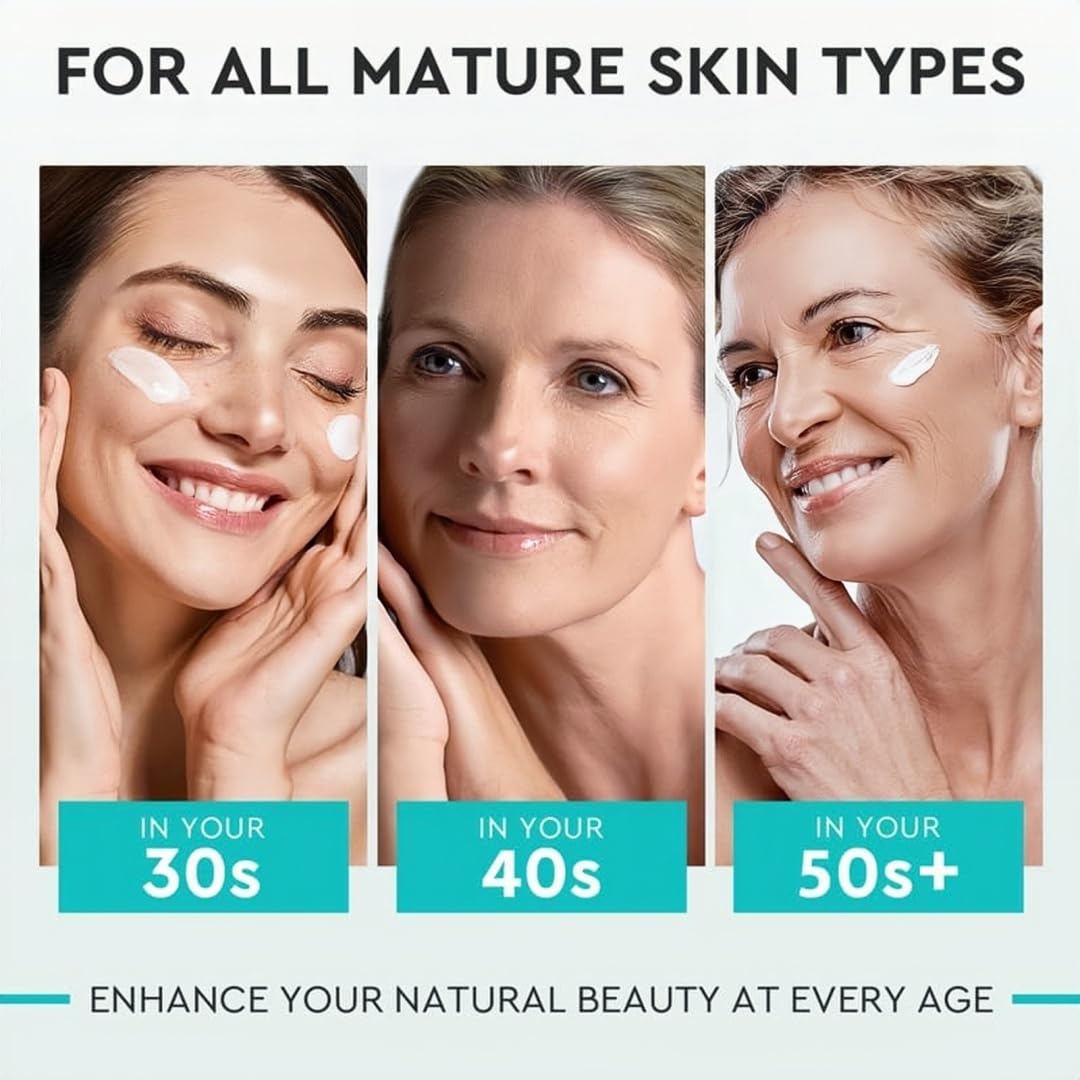 Collagen Face Cream with Retinol, Hyaluronic Acid & Niacinamide - Anti-Wrinkle, Firming & Hydrating Moisturizer with Plant Stem Cell Extract - Airless Pump for Day & Night Use - For All Skin Types - Image 4