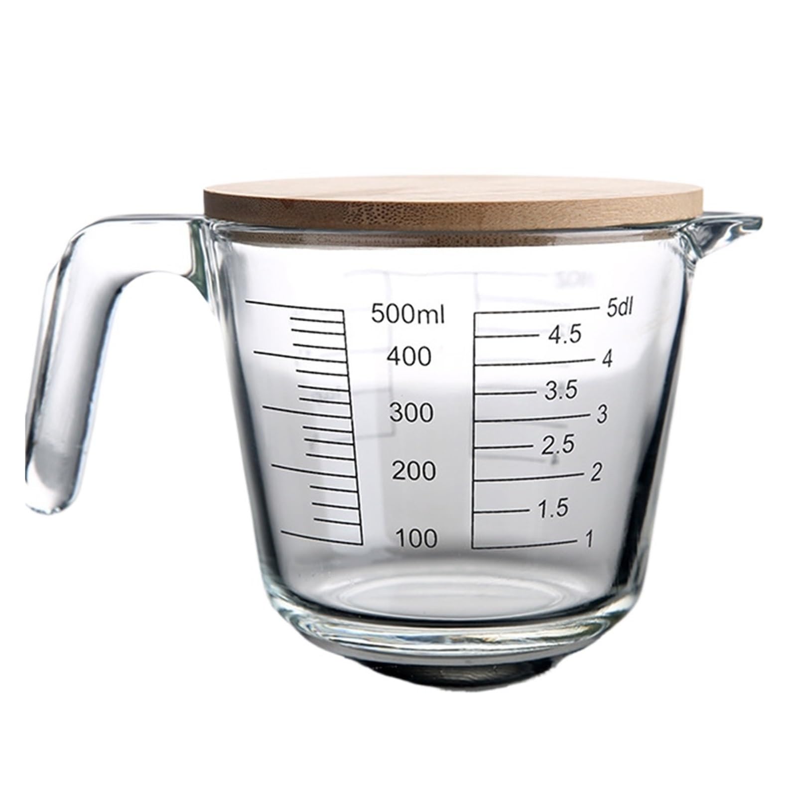 Glasmessbecher 1 hitzebeständiger Messbecher aus Glas mit Skala, Küchenbackwerkzeug, Flüssigkeitsaufbewahrungs-Messbecher mit Skala for den Hausgebrauch
