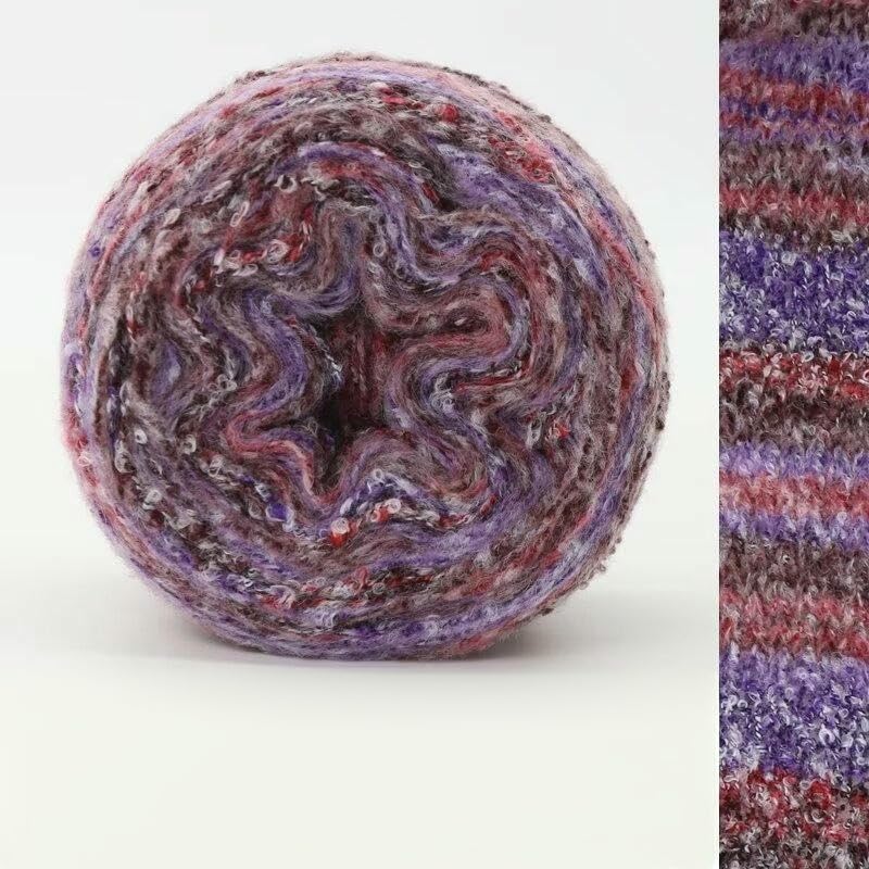 5-10 Piezas de Hilo de Mohair Degradado de 100 g, Hilo de Lana bouclé de Colores, para Tejer a Mano suéteres, cárdigans, Bufandas y Gorros