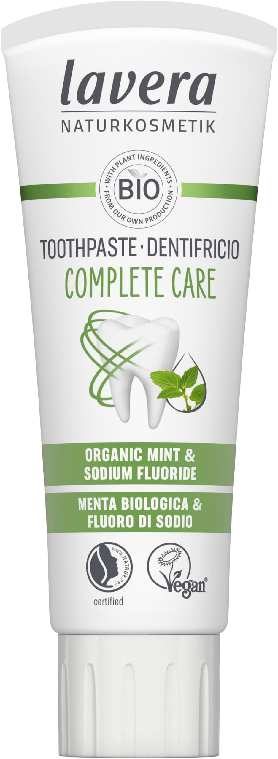 Lavera Organic Mint and Fluoride Complete Care Toothpaste New 2.54 fl oz