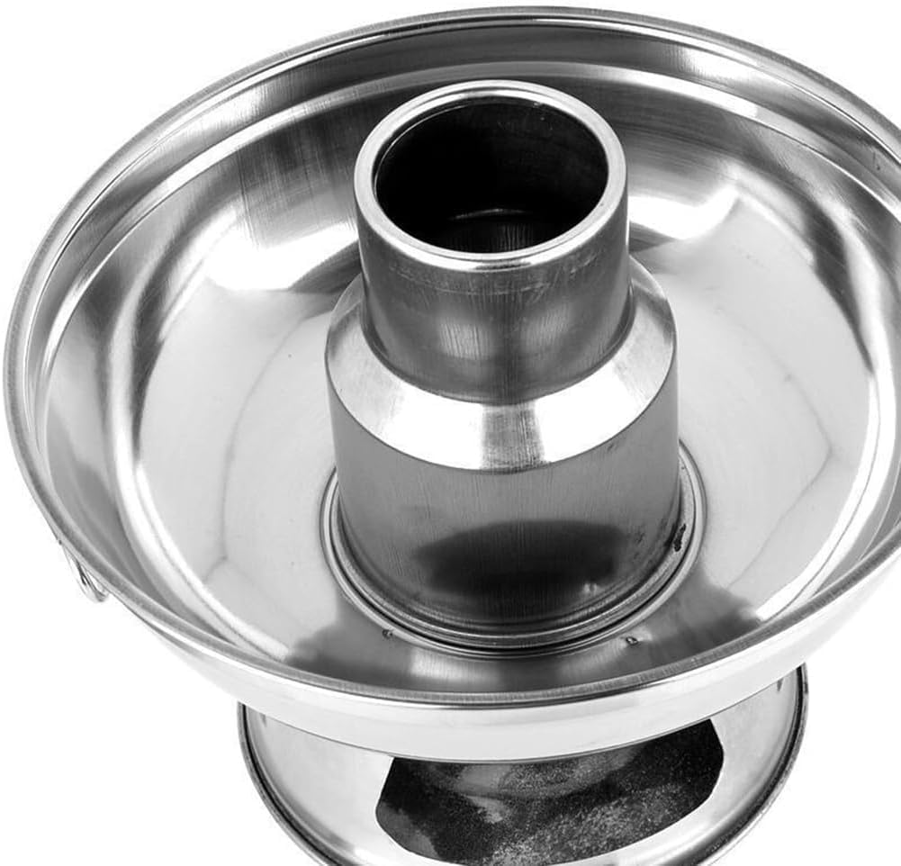 Pentola in Acciaio Inox con Coperchio, per Cottura a Carbone o elettrica, per Uso Domestico e per la ristorazione. (20cm/7.9inch)