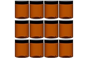 TUZAZO 8 Oz Amber Plastic Cosmetic Jars: The Ultimate Storage Solution for Beauty Essentials