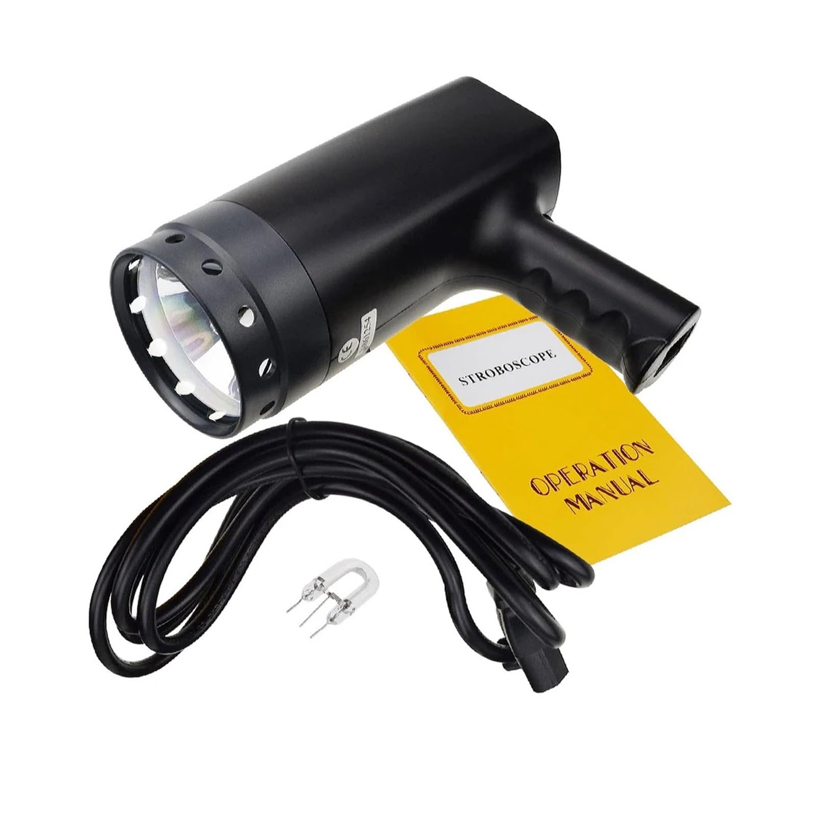 Probador estroboscópico digital, estroboscopio de mano, tacómetro de motor estroboscópico con flash LED sin contacto 50-40000FPM Observación en tiempo real(2350PA)