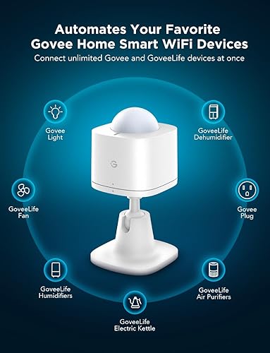 Miniatura 3 de GoveeLife Sensor de Movimiento, Control de Grupo para Dispositivos Ilimitados, Sensor de Contacto Mini Inalámbrico para Automatización de Hogar
