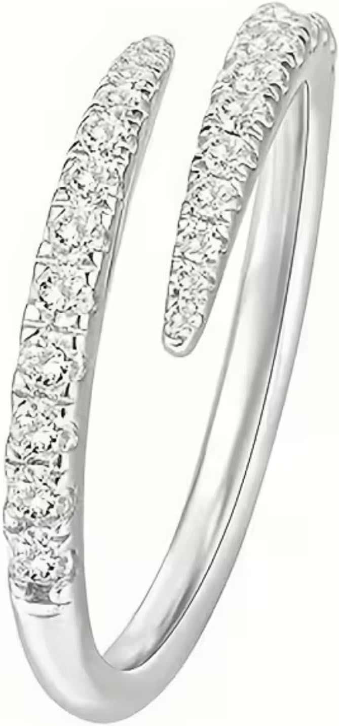 HANDMADE Round Cut Moissanite Women's Bypass Adjustable Toe Ring, 925 Sterling Silver, 14k Yellow Gold Plated