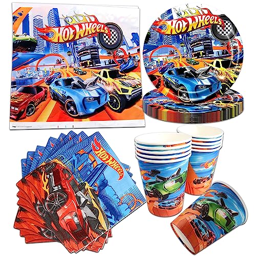 Conjunto de 41 louça para festa de carro de corrida, decoração de aniversário infantil, conjunto de louça de aniversário, toalha de mesa, pratos, canecas, guardanapos, artigos de festa para meninos e