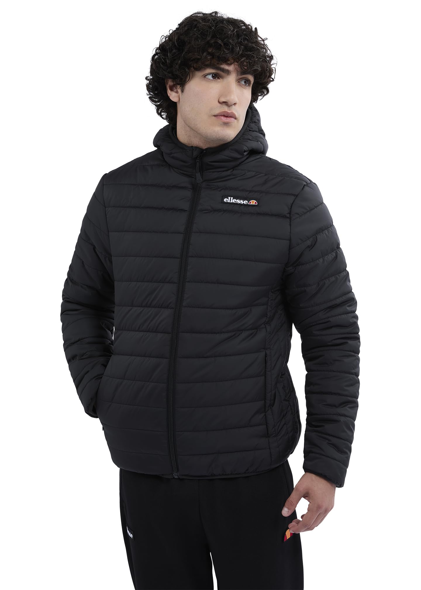 Ellesse Men's Ladruns Padded Jacket, Black, L