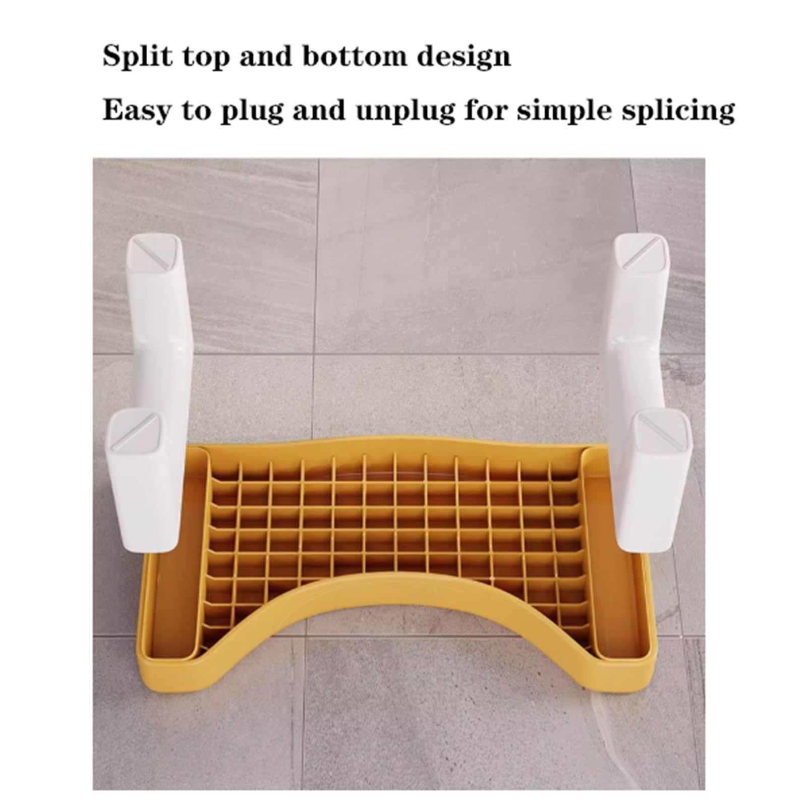 Toilettenhocker for Erwachsene, Kunststoff, Toilettenhocker, Kothocker for die Hockhaltung, quadratischer, rutschfester Badezimmer-Fußstützenhocker, einfache Lagerung, Tragfähigkeit 300 Pfund(Grey)