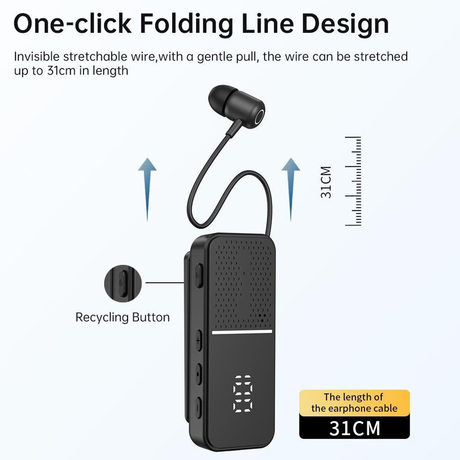 Wireless Sound Gear – Clip da bavero per allenamento | Policarbonato con cancellazione del rumore, cuffie auricolari leggere, accessorio per lavoro e corsa, per uomini e donne