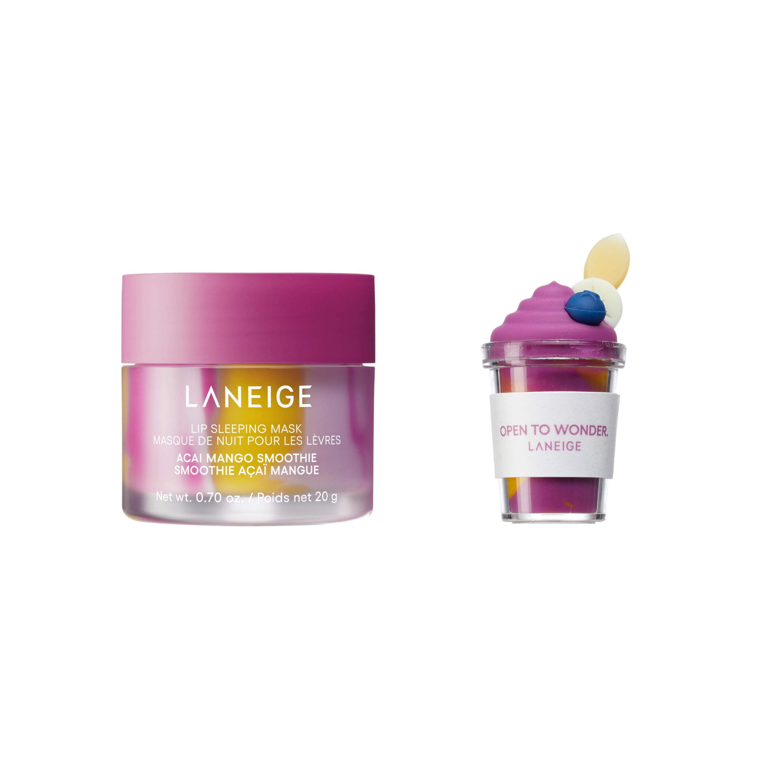 Photo 1 of LANEIGE Lip Sleeping Mask & Topper, Acai Mango Smoothie