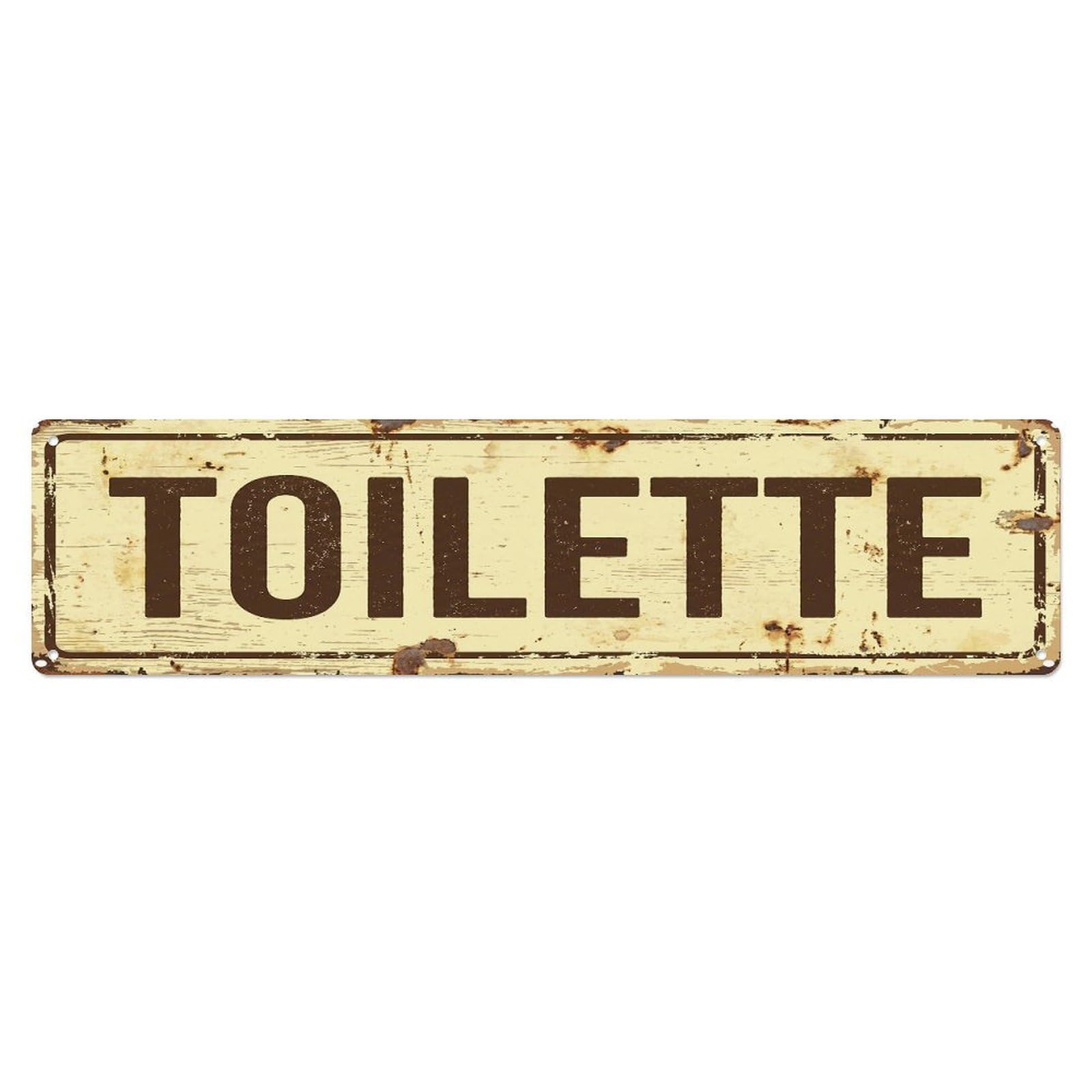 Vintage Rustic Workshop Washroom Toilet(WC) Door Metal Tin Sign Plaque Wall Decor for Cafe, Club Bar, Office, Home Garden Metal Poster 4x16Inch