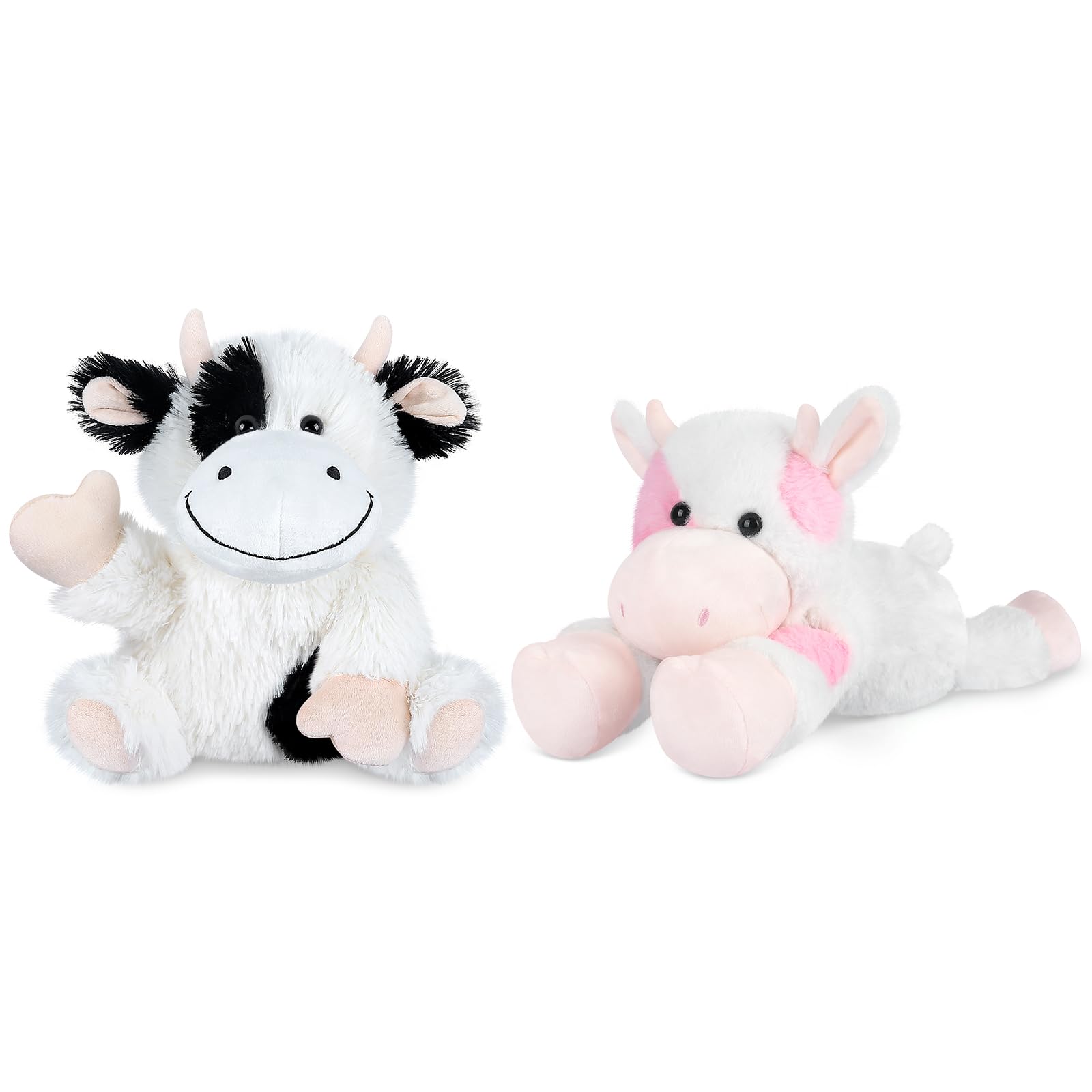 Heatable Coolable Cow Stuffed Animal Heated Stuffed Animals Heating Pad for Soothing Relaxation Lavender Scent Cow Plush for