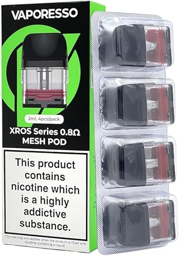 For Vaporesso Xros 3 Mini Pods Xros Pro Nano 2 3 Cube Replacement Pod 0.8 ohm Kit 2ml Pack Of 4