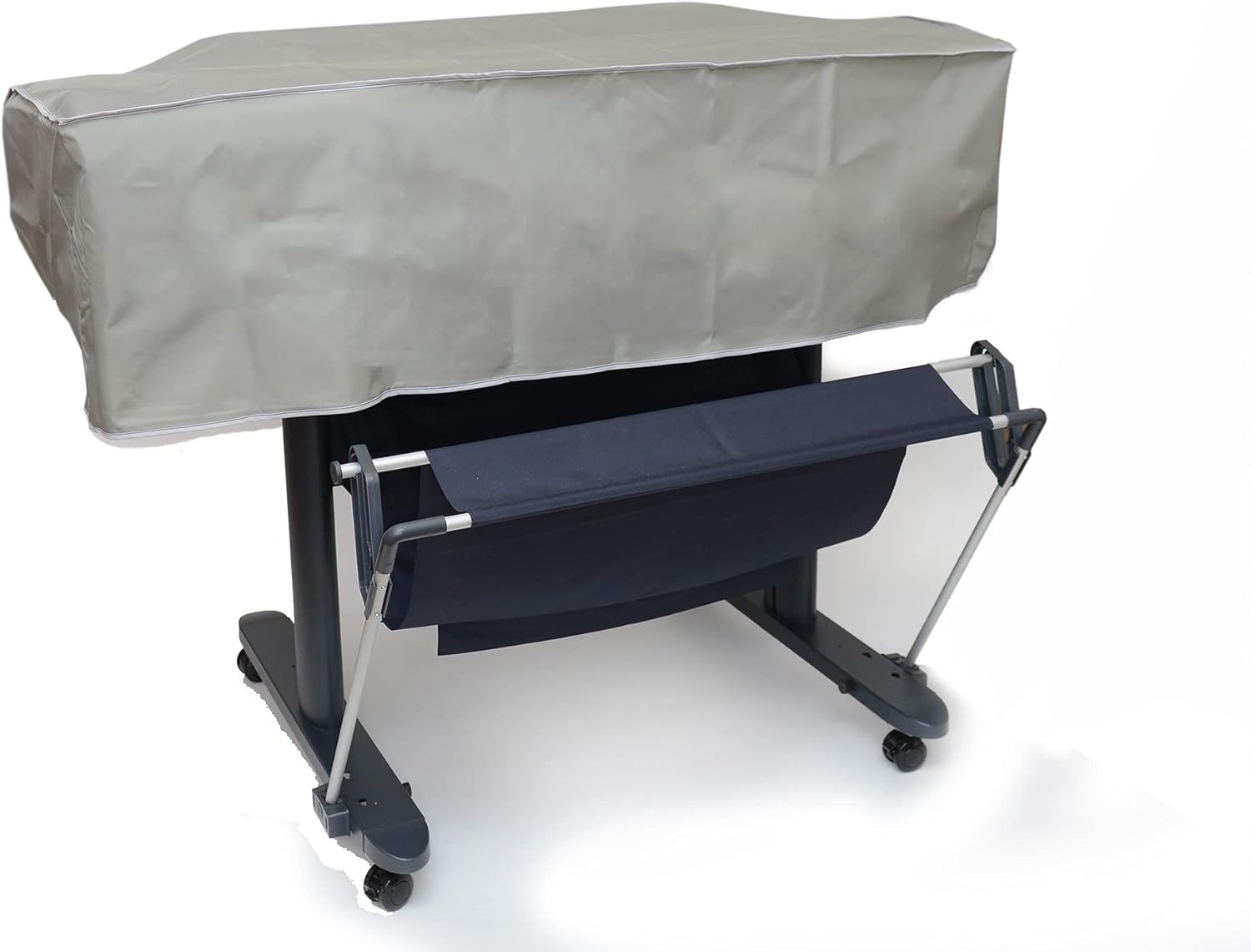 Perfect Dust Cover, Silver Gray Nylon SHORT Cover Compatible with Canon imagePROGRAF TM-340 MFP Lm36 Large-Format Printer with STAND, Anti Static Cover by The Perfect Dust Cover LLC