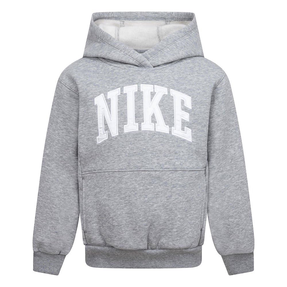 Nike Boys Grey ' Logo Hoodie, 4-5 Anni