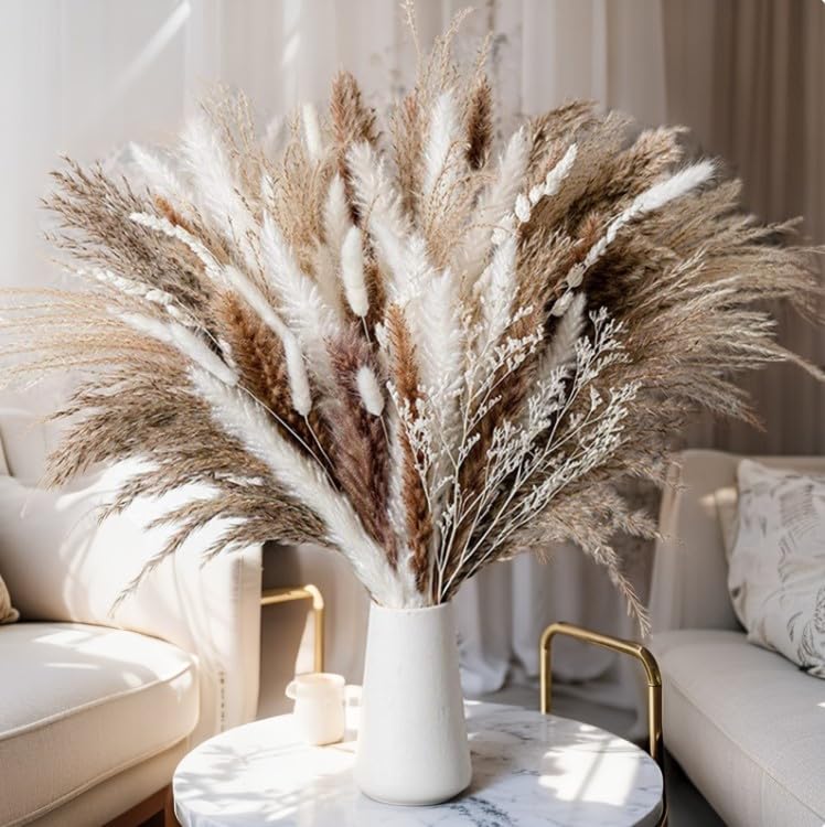 58 PCS Rabbit Tail Grass Flores Secas Estilo Boho miniatura 3