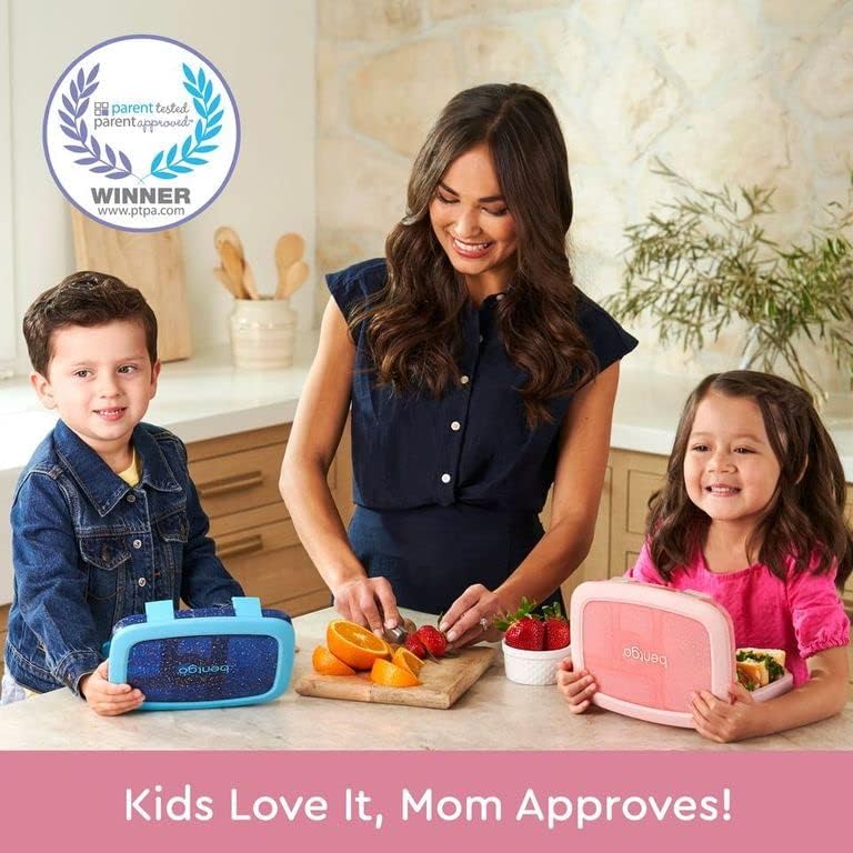 Miniatura 4 de Bentgo Juego de fiambrera para niños de 5 compartimentos con bolsa de almuerzo aislada y mochila ligera de 14 pulgadas para niños (edición con