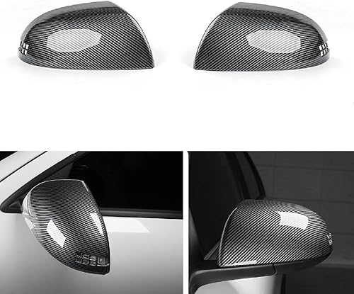 Cubierta del espejo exterior del coche del ABS del estilo de la fibra de carbono, cubierta del espejo retrovisor lateral, carcasa protectora del