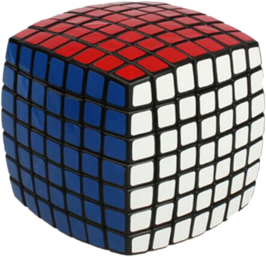 Cydone Professional 7x7x7 Formula Magic Cube Pillow High Speed Smooth Puzzle Cube Black with Stickers 70mm
