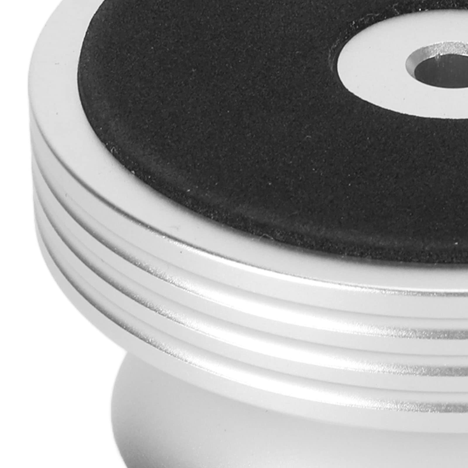 Stabilizzatore Disco Giradischi LP, Stabilizzatore Peso Record per Giradischi HiFi, Riduttore Vibrazioni in Lega di Alluminio con Feltro Protettivo, Migliora la Qualità del Suono (Argento)