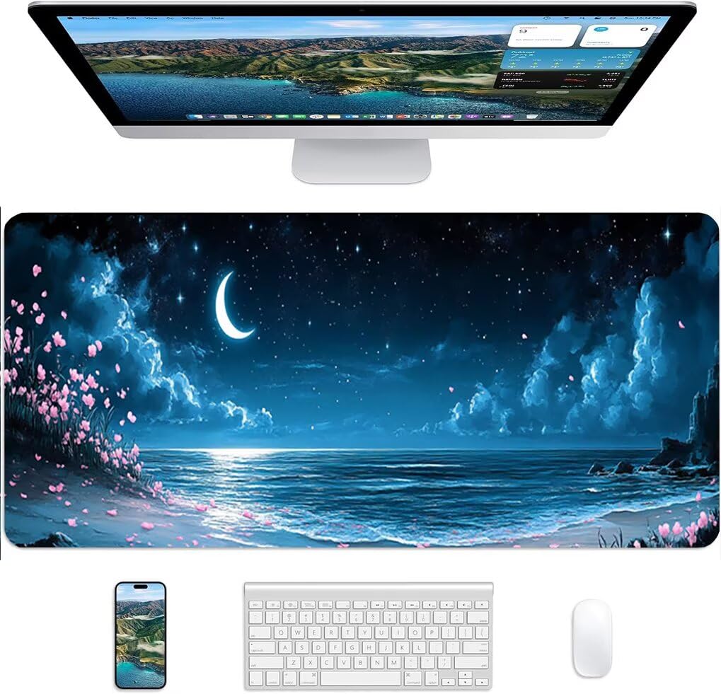 Genérico Lpfieonn Océano Gaming Alfombrilla Ratón 160x80cm PF-2615