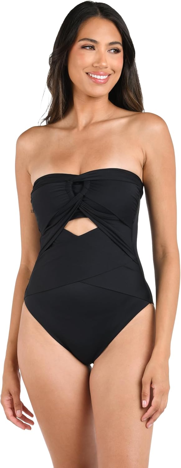La Blanca Womens Island Goddess Halter One Piece Swimsuit - Image 3
