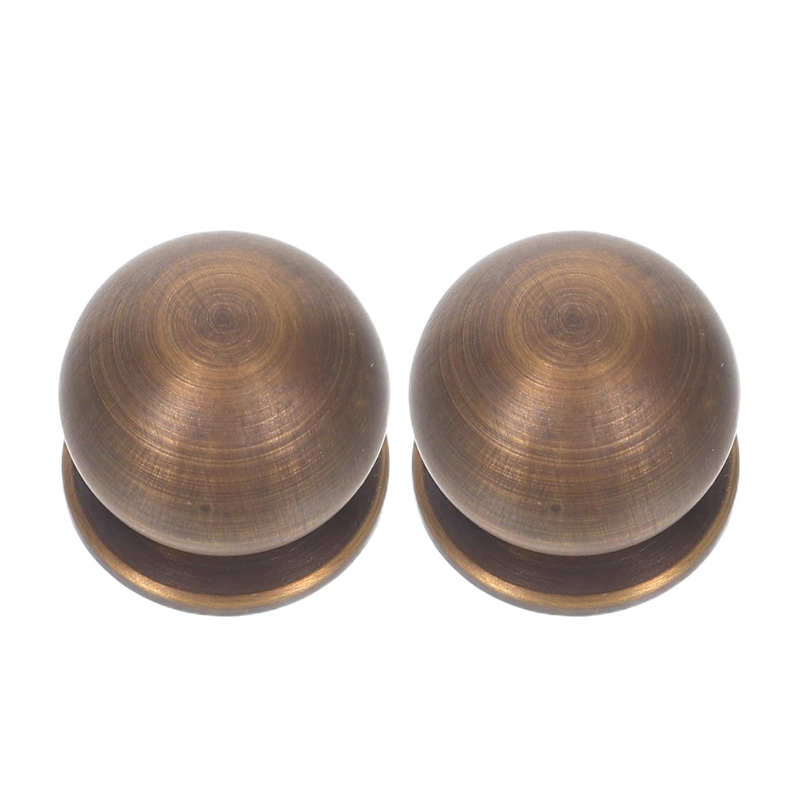 Vintage Brass Cabinet Handles 2Pcs, Ball Shape Drawer Pulls for Dresser and Furniture, Antique Copper Door Knobs Replacement for Cabinets and Shoe Storage