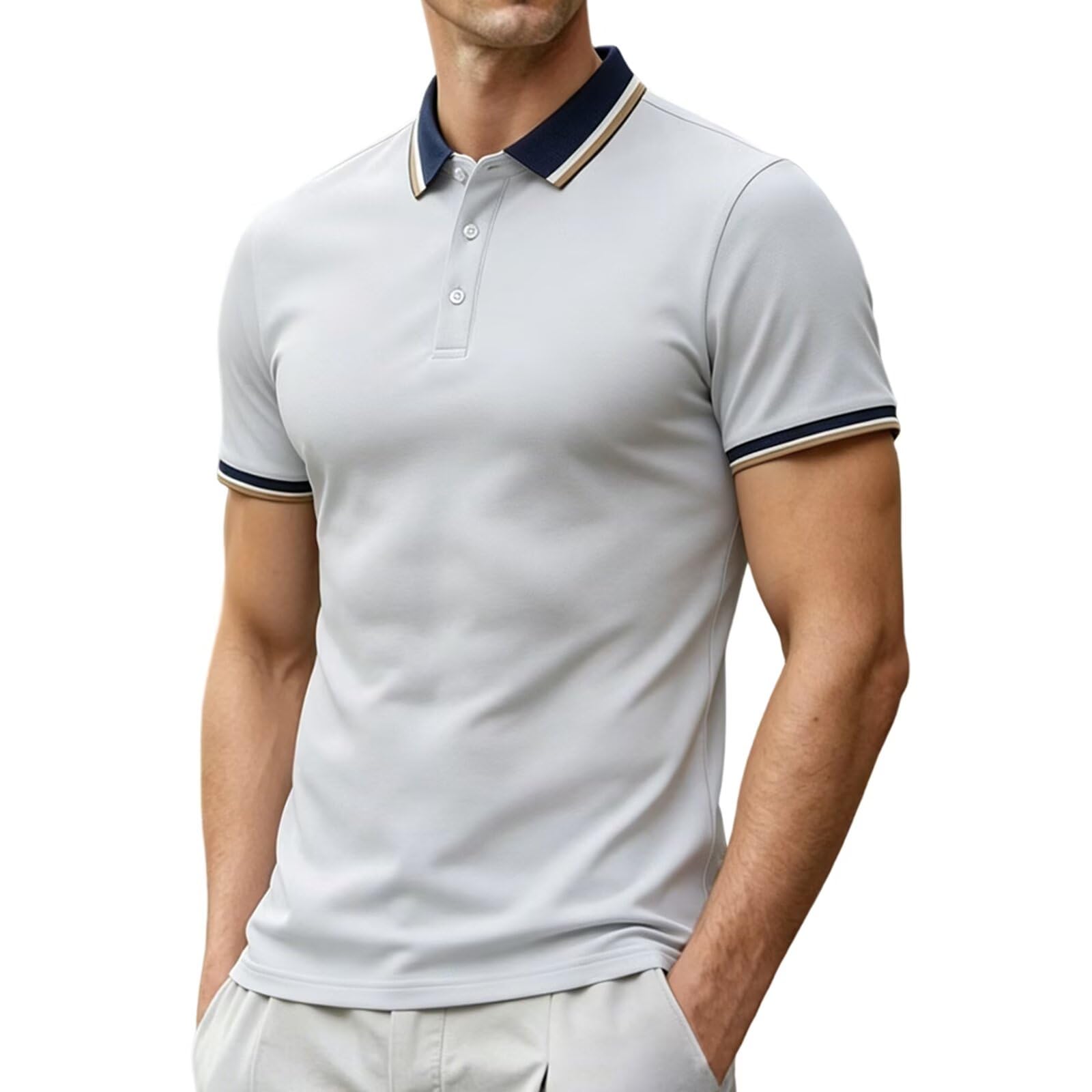 pletward Poloshirt Herren Poloshirts für Herren Sport Polohemd Kurzarm Männer Atmungsaktives Sommer Polo Tshirt Golf Shirt with Collar für Tennis Outdoor Freizeit Arbeits Business