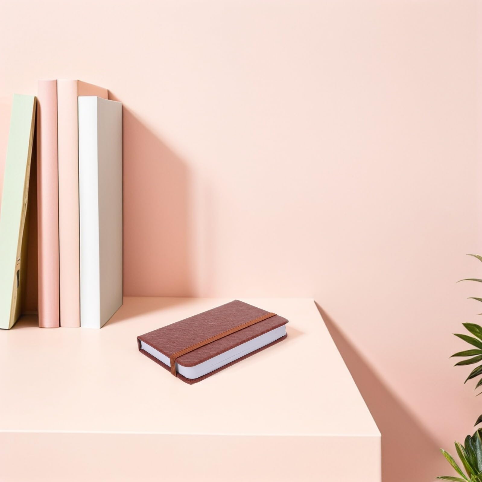 Sosoport Lot de 10 Carnets de Poche A7 en Similicuir Marron Petit Carnet Ligné Portable pour Bureau et Voyages Bloc-Notes Compact avec Marque-Page Agenda Mensuel Pratique pour Prise de