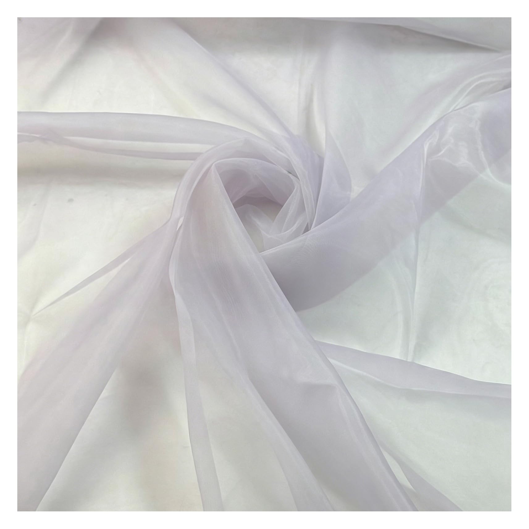 10M x 1.5M Organza Stoff Meterware Transparent Stoffe Zum Nähen Tüll Dekostoff Netzstoff Organza Modestoff Glänzend Kostümstoff für Tischdecken, Kleidung, DIY Basteln, Hochzeitsdeko