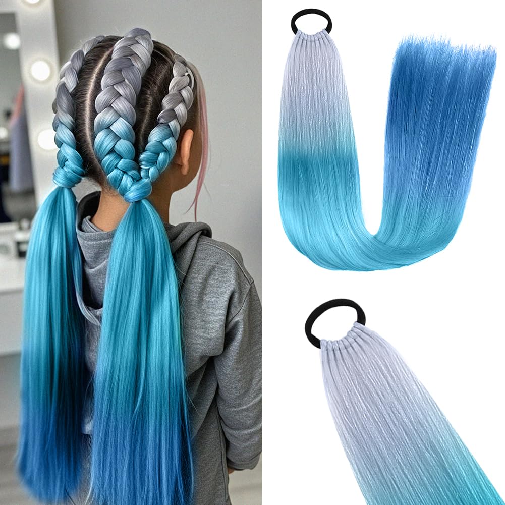 Aomig Coloured Ombre Wig Rainbow Hair Extensions