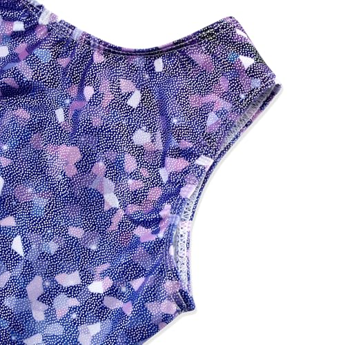 Image of HOZIY Gymnastics Leotards for Girls with Shorts Toddlers Biketards Rainbow Unicorn Dinosaur Mermaid Leopard Flower Galaxy