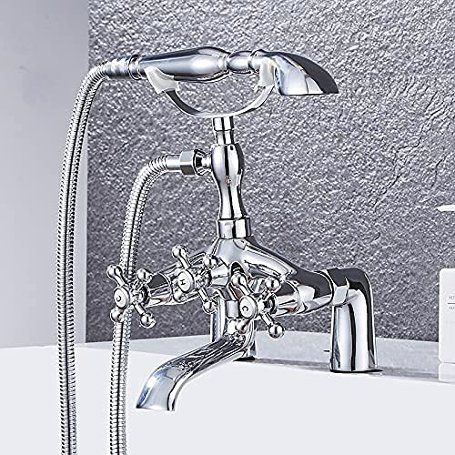 Mitigeur bain douche rétro doré colonne de douche baignoire or