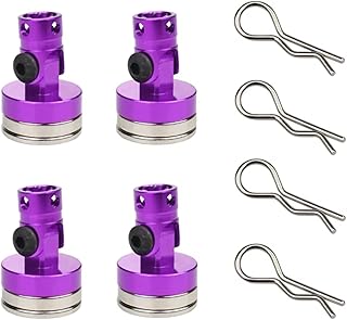 para Axial para SCX10 para Traxxas para TRX4 D90 D110 1/10 para HSP Drift para Sakura para Redcat 4 Piezas Postes Carrocería Coche RC con Imán Montaje Fijo Invisible Accesorio RC(Purple)