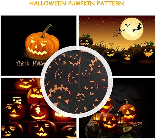 Miniatura 5 de Mantel de Halloween, 2 manteles desechables de 54 x 108 pulgadas, mantel rectangular de plástico de Halloween para decoración de mesa de casa