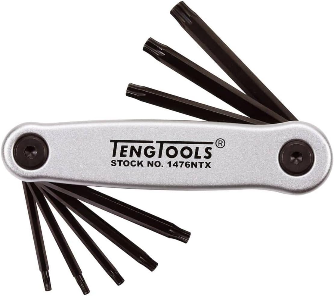 Teng Tools 8 Piece Industrial Grade Retractable Torx Key/Allen Wrench Set (TX9 - TX40) - 1476NTX