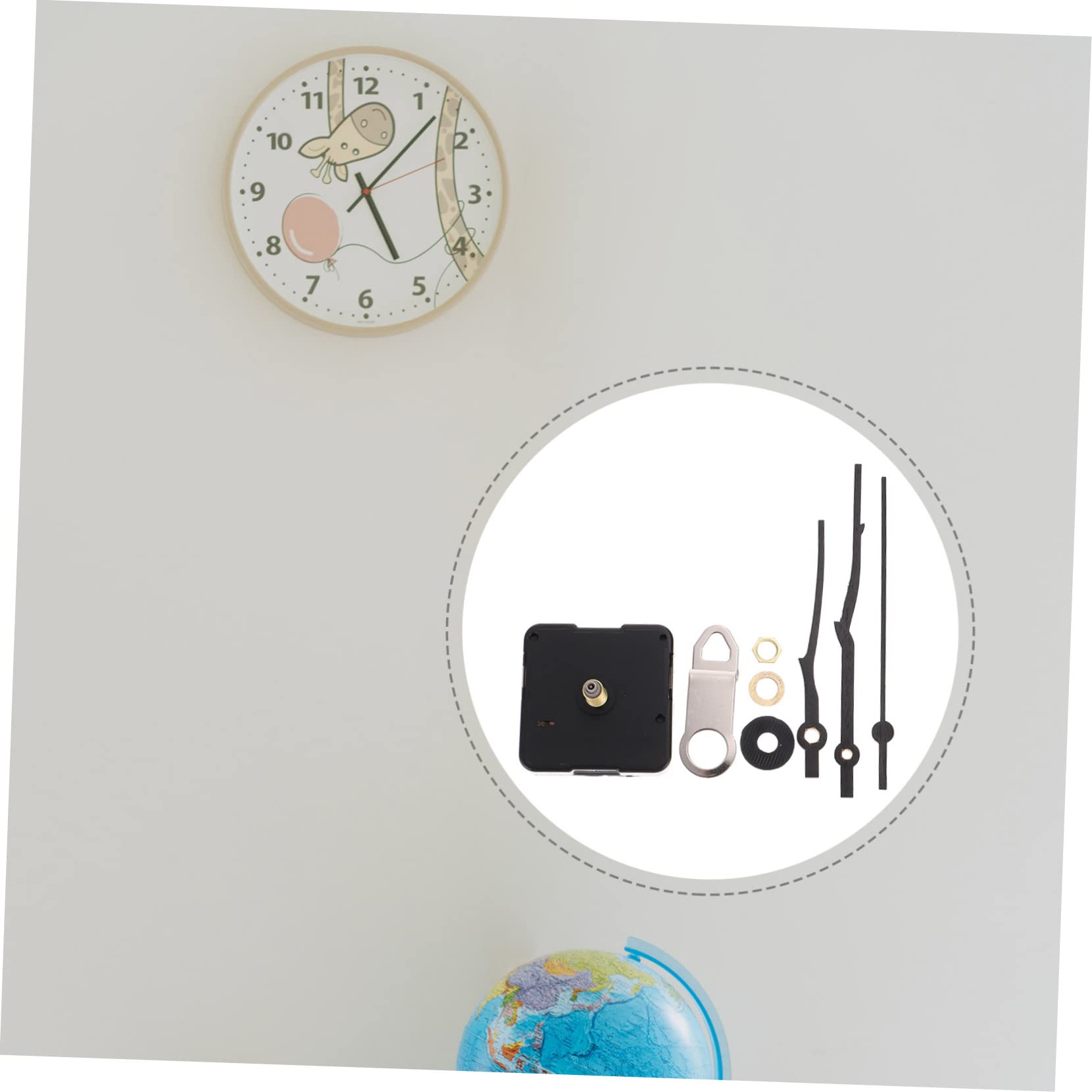 Mécanisme Horloge Murale Silencieux - Axe 16mm + Aiguilles - DIY Ou Réparation - Précis Et Sans Bruit
