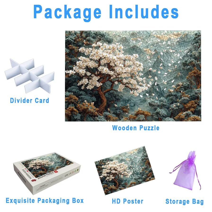 Puzzle 1500 Piezas Primavera para Adultos, Puzzle Paisajes de Madera con Caja Regalo para Adultos, Rompecabezas Desafiante para Toda la Familia, Rompecabezas para Regalo Mujer, Regalo Hombre, -4963