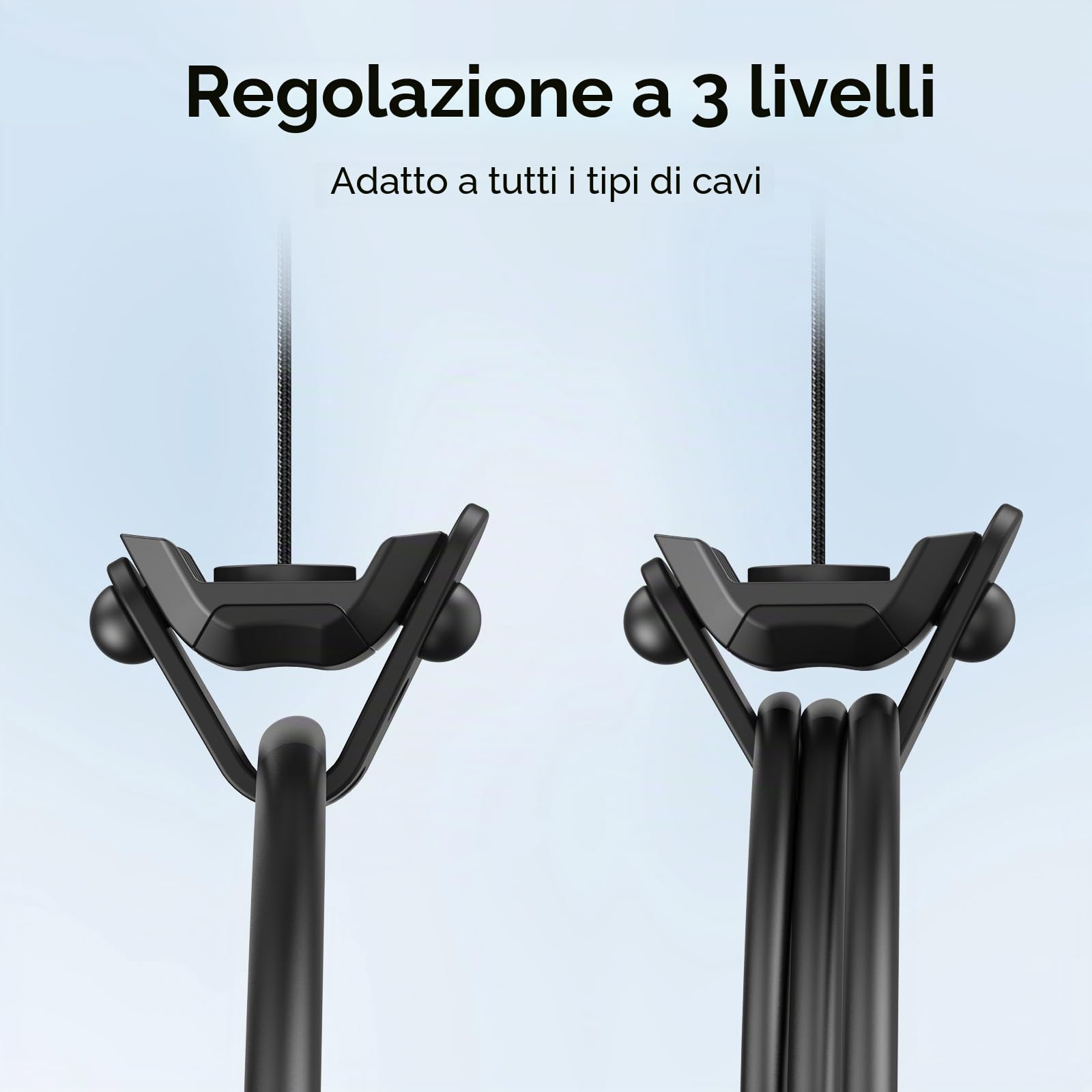 AMVR Gestione cavi VR, 6 confezioni di sistema retrattile a soffitto per Quest 3S/3/2/PSVR/PSVR 2/Rift/Rift S/Valve Index/HTC Vive/Vive Pro/HP Reverb G2/PSVR Link Cable (nero)