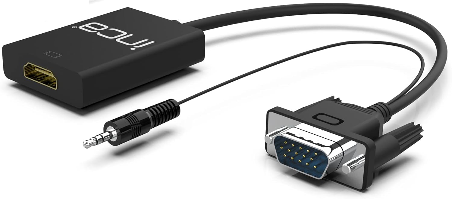 Inca IVTH-02 Vga To Hdmi Converter Usb Power Adapter Audio Cable