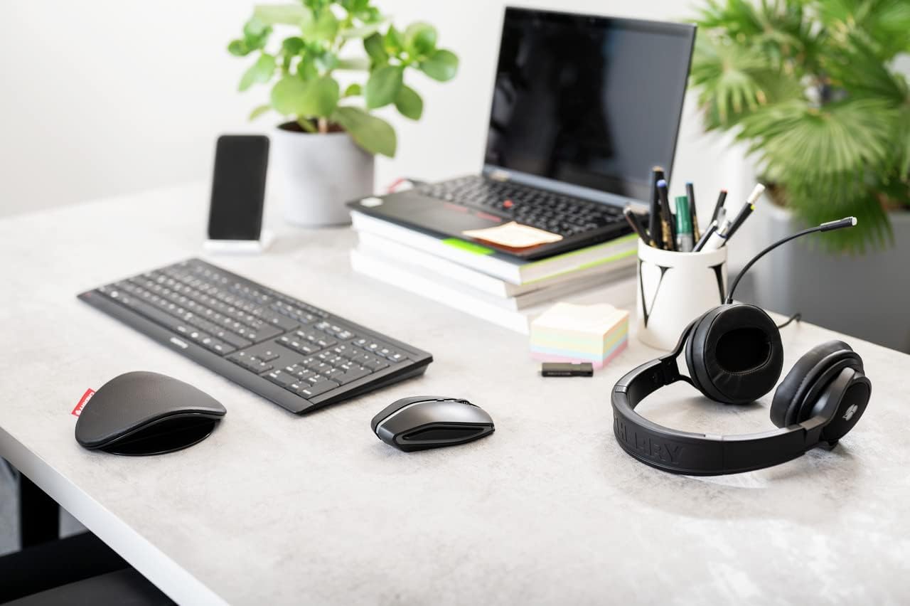 Cherry GENTIX BT Bluetooth Mouse - Optical - Wireless - Bluetooth - Black - 2000 dpi - Scroll Wheel - 7 Button(s) - Small/Large Hand/Palm Size - Symmetrical