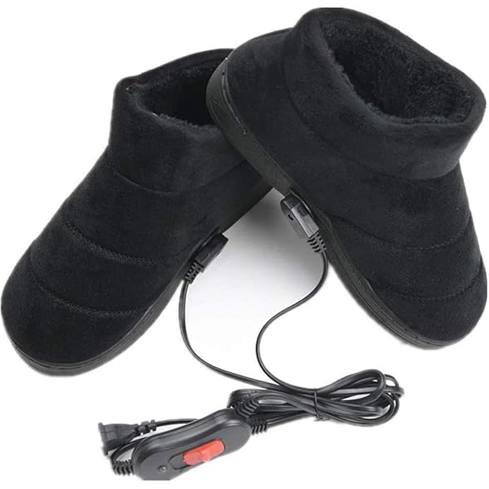 Rechargeable Heated Slippers, Electric Foot Warmer for Women and Men Electric Heating High Boot