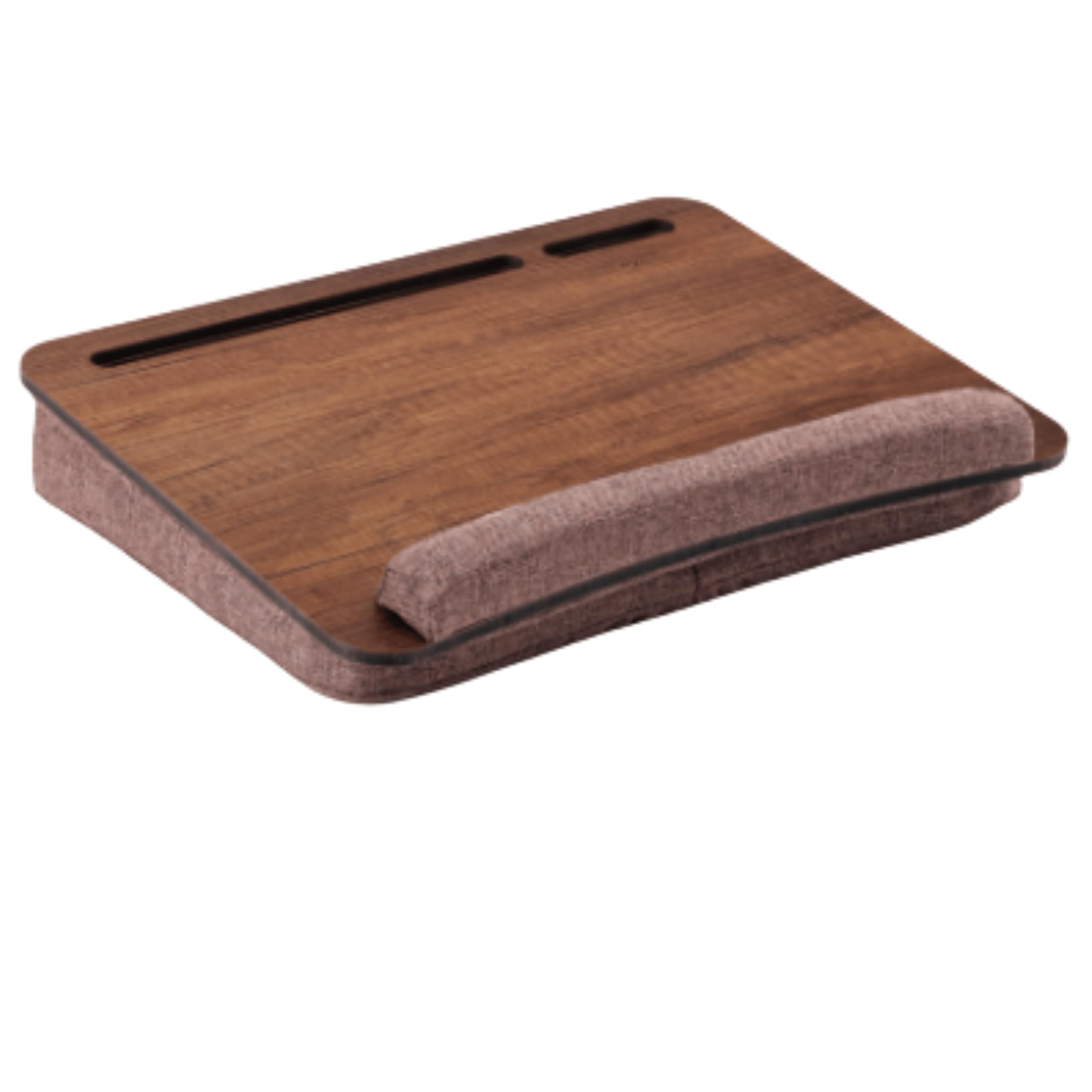 Vigo Wood-LS013 Table pour Ordinateur Portable avec Coussin (Noyer)