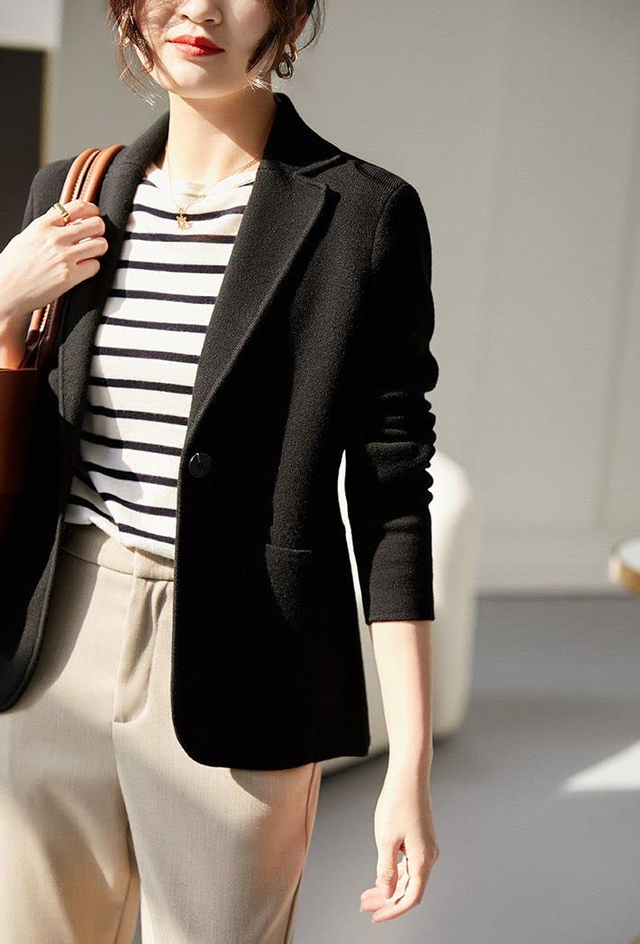 TOBILE Blazer Femmes Simple Black Suit Veste Décontractée Top Tout-Correspondant