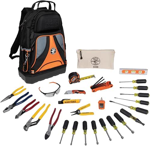 Klein Tools 80028 Hand Tools Kit includes Pliers, Screwdrivers, Nut