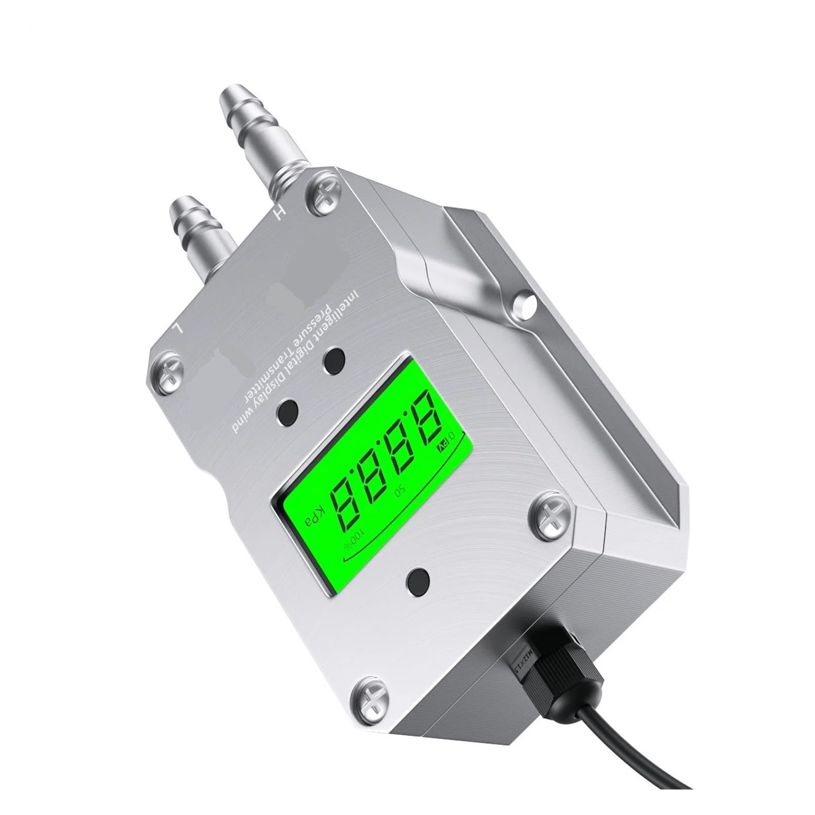 Sensore di pressione differenziale digitale con display LCD 0-1KPa 0-2KPa 0-5KPa a trasmettitore di micropressione 'aria in uscita RS485(-200Pa-200Pa)