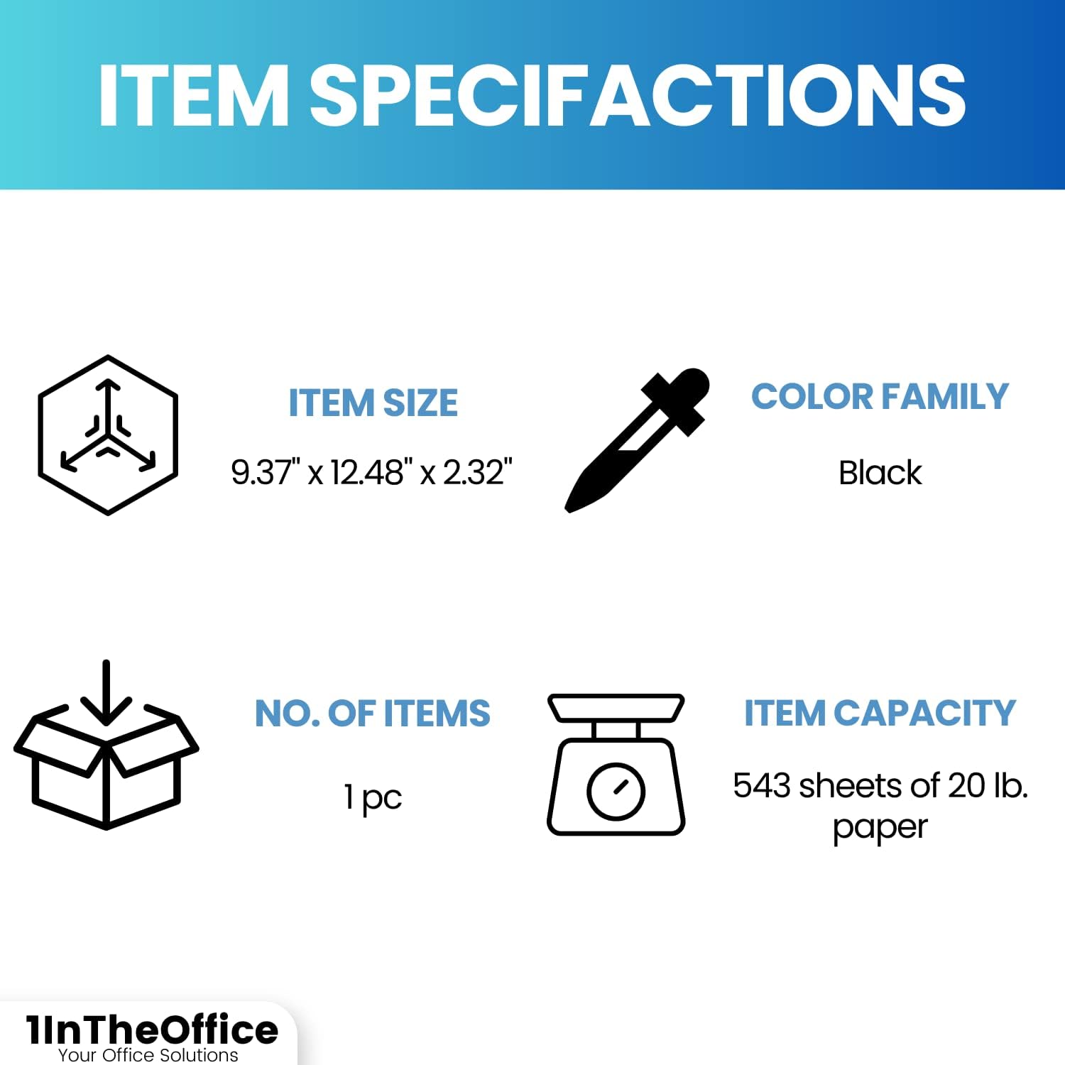 1InTheOffice Desk Trays Stackable Letter Tray, Matte Black Wire Mesh Front-Load Paper Tray Organizer, (2 Pack)
