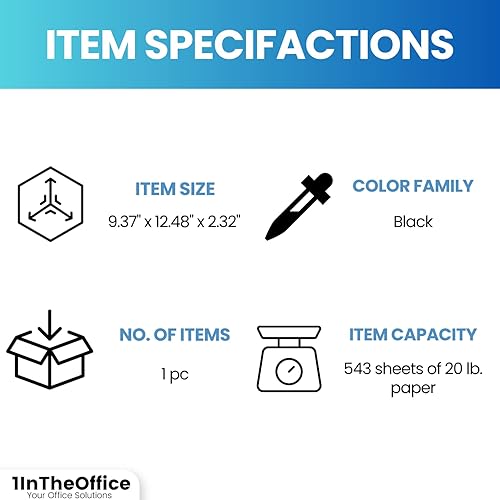 Miniatura 8 de 1InTheOffice Bandejas de escritorio apilables para cartas, organizador de bandejas de papel de carga frontal de malla de alambre negro mate (paquete