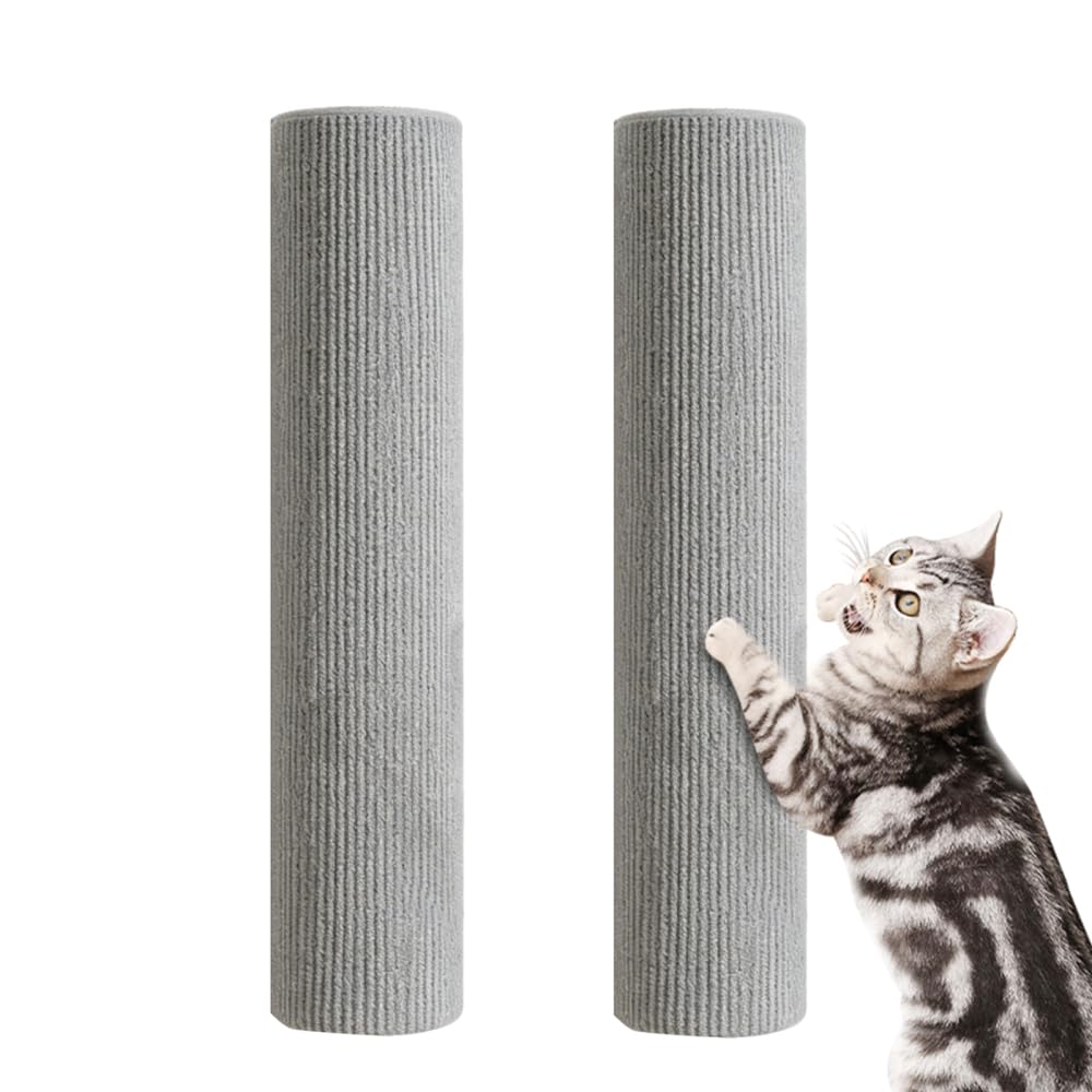 Cat Scratching Post Wall Mounted, 2Pcs Self-Adhesive Felt Cat Scratch Post