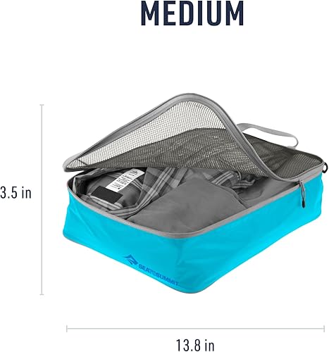 Miniatura 6 de Sea to Summit Organizador de embalaje ligero de malla para ropa, mediano, azul atolón